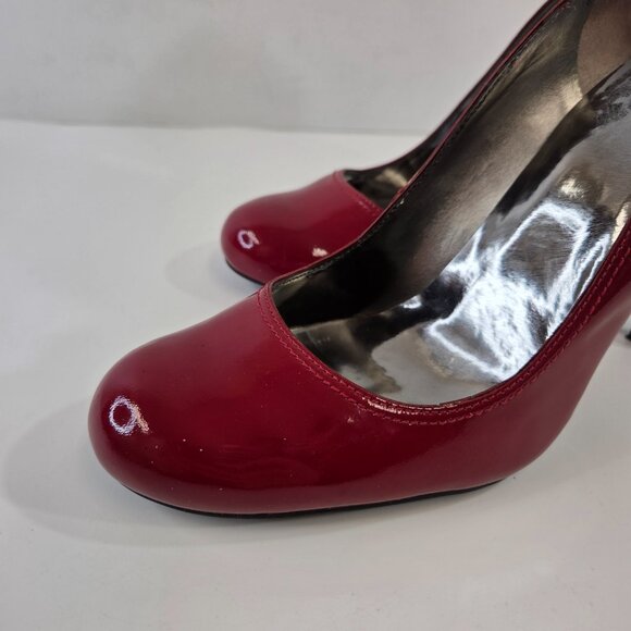 Guess by Marciano Kasenna Ruby Red Patent Leather Heels Size 10 - Picture 4 of 11